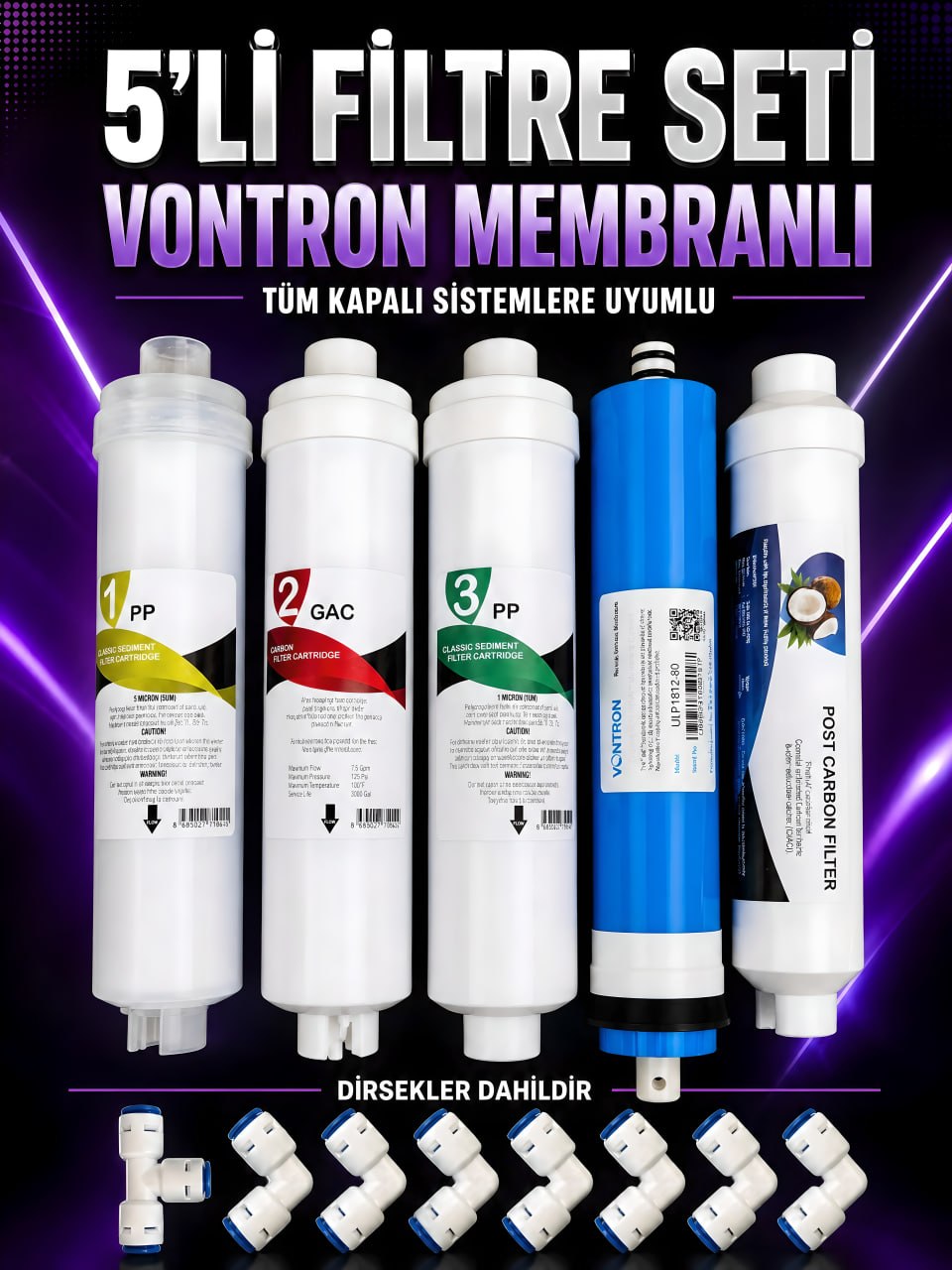 5'Lİ Vontron Membranlı Filtre seti